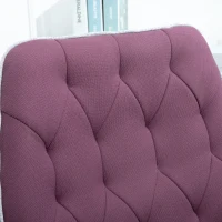 Vinsetto Office Desk Chair, Spandex Fabric Vanity Chair with Adjustable Height, Armrest, Swivel Chair for Home, Purple(m-8)