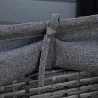 Outsunny rotan zonne-eiland 4-delig 230 cm x 145 cm x 80 cm(m-8)