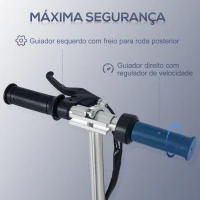 HOMCOM Trotinete Elétrico Dobrável Suporta até 50kg com Altura Ajustável Scooter Elétrica com Interruptor de Inicio e Freios 75x36x82-93cm Preto(m-4)