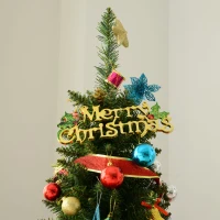 HOMCOM Arbre de Noël artificiel 150 cm Vert(m-7)