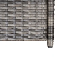 Outsunny 6-Seater Rattan Sofa Furniture Set W/ Cushions, Steel Frame-Grey(m-11)