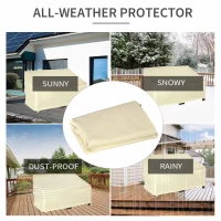 Outsunny 600D Oxford Patio Set Cover - Outdoor Garden Rattan Furniture Protection Cover, Waterproof Anti-UV, 140 x 84 x 94cm(m-4)