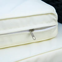 Outsunny Garden Rattan Furniture 7 PCs Sofa Set Patio Outdoor Wicker Weave Conservatory Table Chairs w/ Cushions Aluminium Frame(m-10)