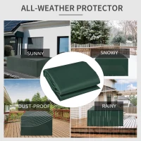Outsunny 255x142cm Outdoor Garden Rattan Furniture Protective Cover Water UV Resistant(m-6)