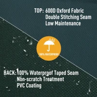 Outsunny Garden  Patio Large Furniture Set Round Cover 600D Oxford Waterproof Ф193 x 80H cm(m-5)