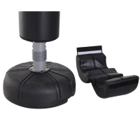 HOMCOM Sacco da Boxe da Terra con Bersagli, 70x70x176cm, Nero(m-12)