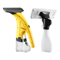 HOMCOM Lavavetri Elettrico Aspiragocce con Batteria Ricaricabile e Serbatoio Rimovibile, 19.5x12.5x33cm, Giallo(m-11)