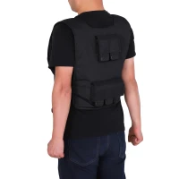 HOMCOM Gilet Zavorrato da 20 kg regolabile, in Tessuto Oxford e Acciaio, 36x52 cm, Nero(m-7)