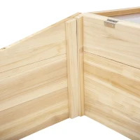 Outsunny Serra da Giardino e Fioriera per Balcone in Legno di Abete Naturale, 100x50x35cm(m-9)