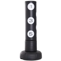 HOMCOM Sacco da Boxe da Terra con Bersagli, 70x70x176cm, Nero(m-6)