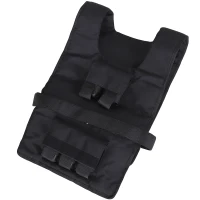 HOMCOM Gilet Zavorrato da 20 kg regolabile, in Tessuto Oxford e Acciaio, 36x52 cm, Nero(m-12)