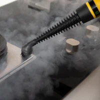 HOMCOM Pistola a Vapore Multiuso con 9 Accessori, Potenza 900-1050W e Serbatoio 350ml, 30x15x21cm, Giallo(m-9)