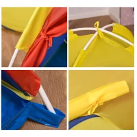 HOMCOM Spielzelt Kinderzelt Babyzelt mit krabbeltunnel Fenster Spielhaus mit Tragetasche für 3-8 Jahre alt 170T Polyester 360 x 120 x 132 cm(m-8)