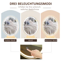 HOMCOM make-uptafel gestoffeerde kruk retro design(m-4)