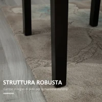 HOMCOM Sedia Imbottita per Tavolo da Pranzo o Cucina, Senza Braccioli, in Lino Grigio Chiaro, 45x59.5x98cm(m-7)