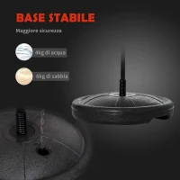 HOMCOM Punching Ball per Bambini, Set con Guantoni e Altezza Regolabile 73-109cm - Rosso, Nero(m-7)