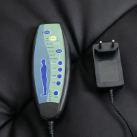 Vinsetto Massagesessel Chefsessel mit Massagefunktion 7 Vibrationsmassagepunkte höhenverstellbarer Drehstuhl Bürostuhl mit Fußstütze Kopfstütze Galvanik Schaumstoff PVC Schwarz 67 x 70 x 112-120 cm(m-5)