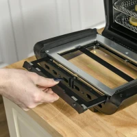 HOMCOM frytkownica na gorące powietrze 11 l 1800 W z 8 pozycjami menu 32 x 35,6 x 37,9 cm(m-8)