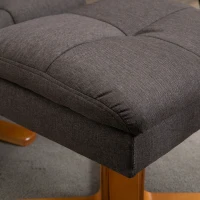 HOMCOM Poltrona Relax con Poggiapiedi, Inclinazione a 145°, in Poliestere, 80x86x99 cm, Marrone(m-7)