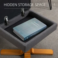 HOMCOM Poltrona Relax con Poggiapiedi, Inclinazione a 145°, in Poliestere, 80x86x99 cm, Grigio(m-7)