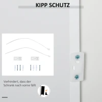 HOMCOM szafka stojąca szafka do przechowywania szafka wielofunkcyjna szafka na dokumenty komoda 2 szuflady 2 drzwi płyta wiórowa E1 kolor biały 79 x 36 x 74 cm(m-8)