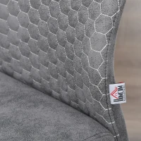 HOMCOM krzesło do jadalni krzesło kuchenne metalowa rama aksamitne w dotyku(m-6)