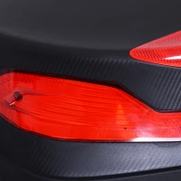 HOMCOM Motorcycle Tail box 48L Top Case Motorbike Trunk Helmet Carrier Luggage Helmet Storage Mount Rack w/ Keys Handle(m-9)