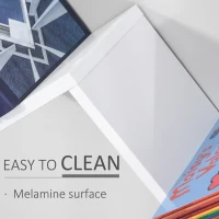 HOMCOM Unique V-Shape Wall Mounted Floating Bookcase Bookshelf in Compact and Efficient Design with CD, DVD, Book Storage Shelf Rack, for Living Room, Study Room, Office, Dorm, White(m-6)