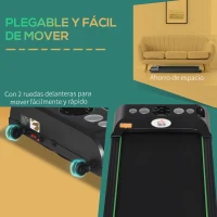 HOMCOM Cinta de Correr Caminar Eléctrica con Velocidad Ajustable de 1-6 km/h Pantalla LED Control Remoto y 2 Ruedas de Transporte para Oficina Hogar 133x50x13 cm Negro(m-5)