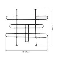 PawHut Grille de séparation extensible voiture barrière de sécurité barre réglable pour chien noir(m-3)