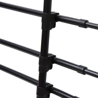 PawHut Grille de séparation extensible voiture barrière de sécurité barre réglable pour chien noir(m-7)