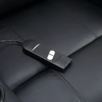 HOMCOM Fotel z funkcją podnoszenia fotel telewizyjny fotel do masażu z pomocą przy wstawaniu sztuczna skóra czarny(m-8)