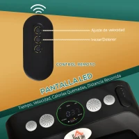 HOMCOM Cinta de Correr Caminar Eléctrica con Velocidad Ajustable de 1-6 km/h Pantalla LED Control Remoto y 2 Ruedas de Transporte para Oficina Hogar 133x50x13 cm Negro(m-4)