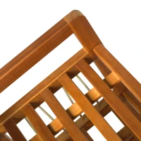 HOMCOM 5-Tier Shoe Rack, Acacia Wooden Shoe Storage Organiser with 4 Hangers, Holds up to 19 Pairs, for Entryway, Living Room, 64 x 26 x 82 cm, Teak(m-7)