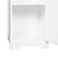 kleankin® KOMODA SZAFKA REGAŁ ŁAZIENKOWY STOJĄCY 3 REGULOWANE PÓŁKI drewno biała 40 x 38 x 160 cm(m-5)