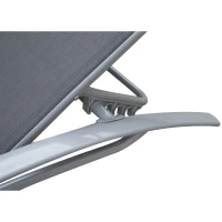 Outsunny Ligstoel ligbank voor buiten tuinstoel relaxstoel ligstoel verstelbaar 2 kleur(m-7)