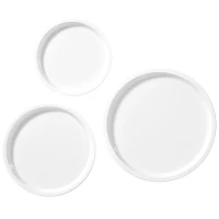 HOMCOM 3er-Set Beistelltisch mit Stauraum Nachttisch dekorativer Sofatisch mit abnehmbarem Deckel Korbablage Korbtisch Kaffeetisch Stahl Weiß Ø43 x 44,5 cm/Ø35 x 39,5 cm/Ø30 x 35,5 cm(m-7)