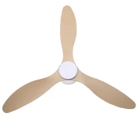 HOMCOM Ventilator de Tavan cu 3 Pale, Φ112x25cm, culoare Lemn(m-8)