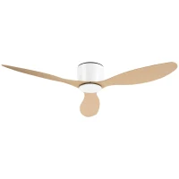 HOMCOM Ventilator de Tavan cu 3 Pale, Φ112x25cm, culoare Lemn(m-11)