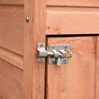 Outsunny Houten gereedschapsschuur opbergruimte voor gereedschappen tuinkast gereedschapskast tuinhuis(m-7)