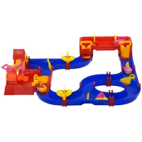 HOMCOM Playset pentru apa 78 Piese pentru Copii 3-6 Ani, 123x90x7cm, Albastru si Rosu(m-11)