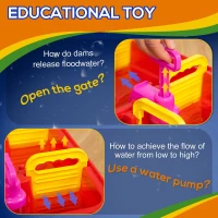 HOMCOM Playset pentru apa 78 Piese pentru Copii 3-6 Ani, 123x90x7cm, Albastru si Rosu(m-5)