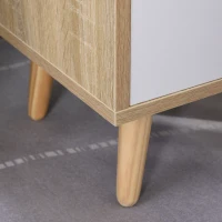 Klaptafel eettafel bijzettafel eiken metalen frame keuken woonkamer naturel + wit(m-8)