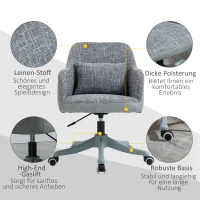 Vinsetto Massagestuhl Bürosessel mit USB-Schnittstelle Grau(m-6)
