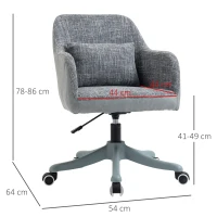 Vinsetto Massagestuhl Bürosessel mit USB-Schnittstelle Grau(m-3)