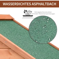 Outsunny Houten gereedschapsschuur opbergruimte voor gereedschappen tuinkast gereedschapskast tuinhuis(m-5)