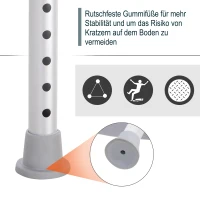 HOMCOM Douchekruk met rugleuning douchestoel badkruk badstoel 2 modellen(m-6)