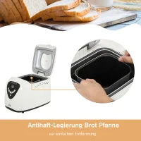 HOMCOM broodbakmachine met 12 bakprogramma's(m-5)