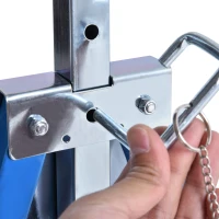 HOMCOM 2 x Steigerstatiefsteunbeugel in hoogte verstelbaar staal blauw(m-7)