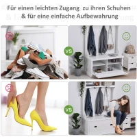 Wieszak garderoba wieszak na ubrania z ławką haki na ubrania MDF biały(m-6)